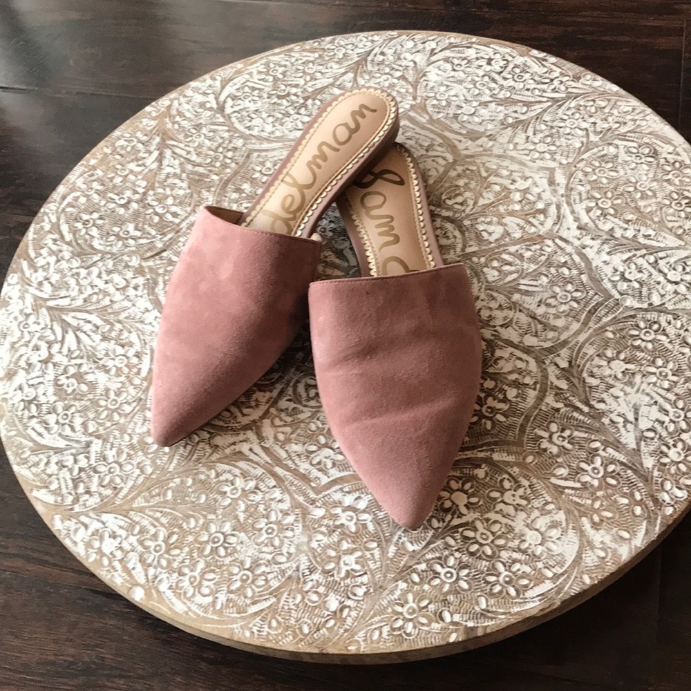 Sam Edelman flats mules in dusty pink